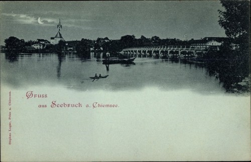 Mondschein seeon seebruck - ak,