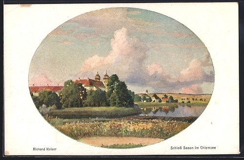 Künstler seeon chiemsee - künstler-ak,